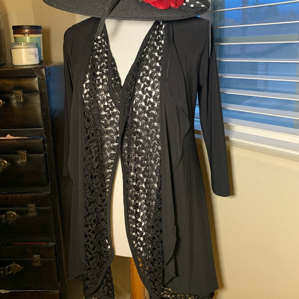Black cardigan boutique boho TP/XS